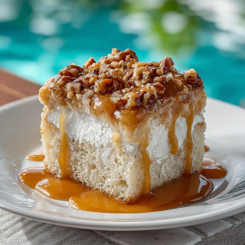 Butter Pecan Praline Poke Cake Recipe - Recipe Image