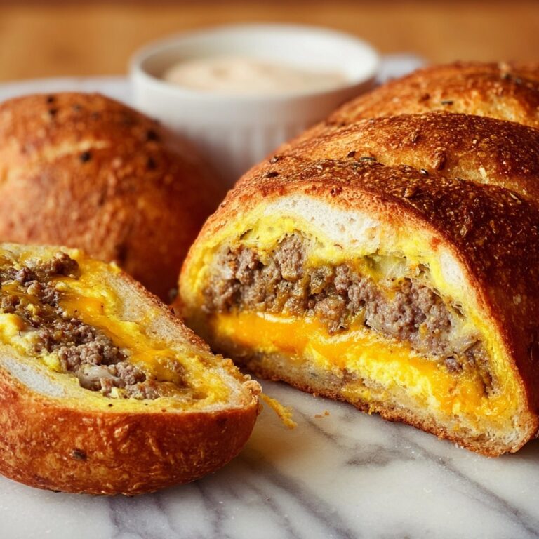 Breakfast Pork Sausage and Egg Stromboli Recipe