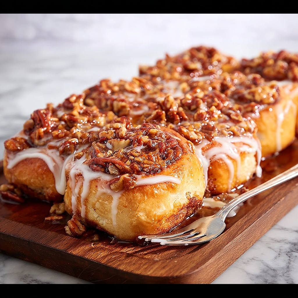 Shortcut Caramel Pecan Cinnamon Rolls Recipe - Recipe Image