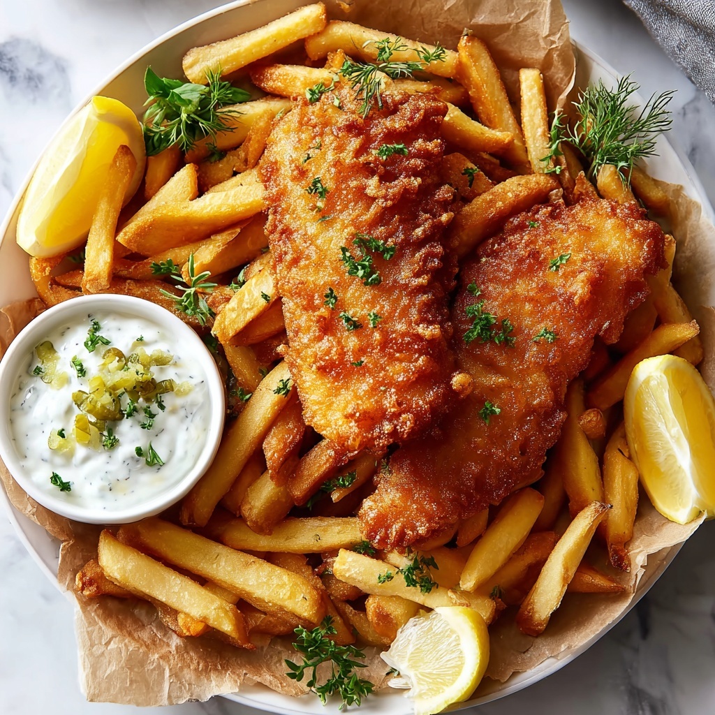 Crispy Beer Battered Fish and Chips (Pub-Style Recipe) Recipe - Recipe Image