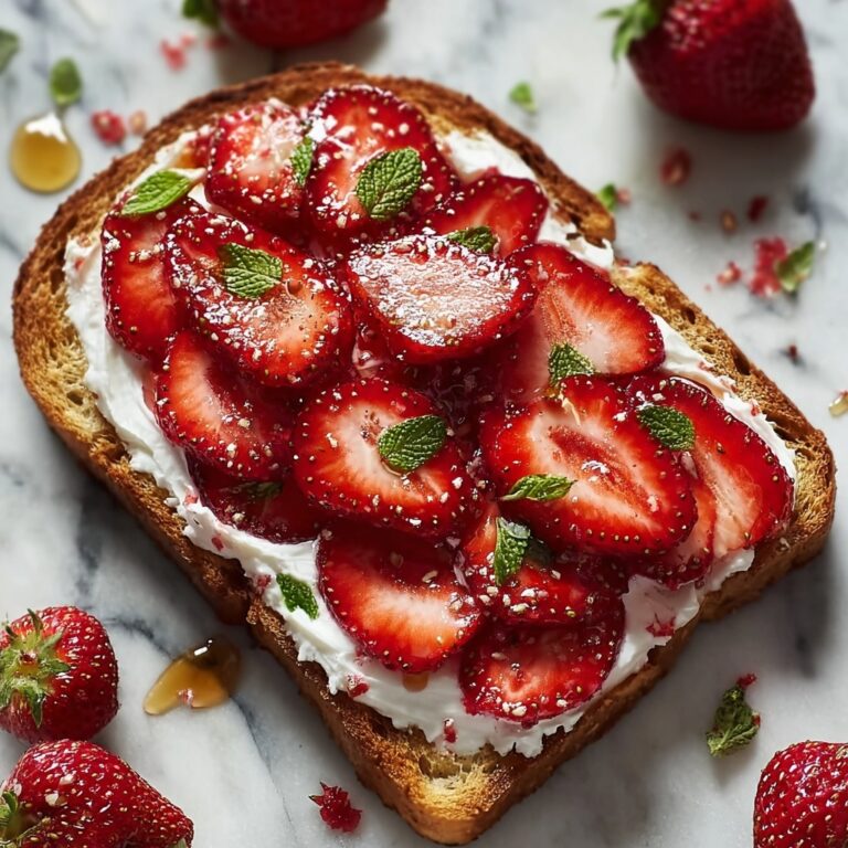 Roasted Strawberry Whipped Ricotta Toast Recipe