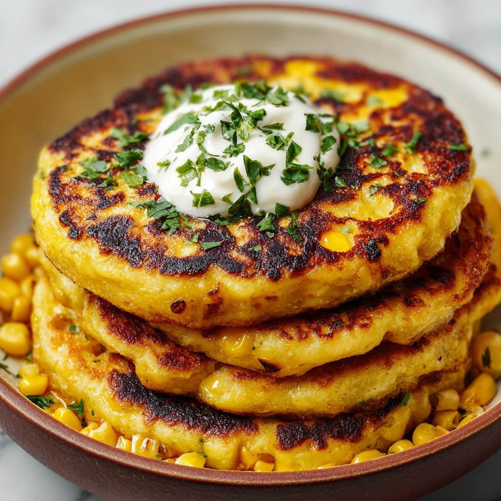 Venezuelan Sweet Corn Cachapas with Cheesy Goodness Inside Recipe - Recipe Image