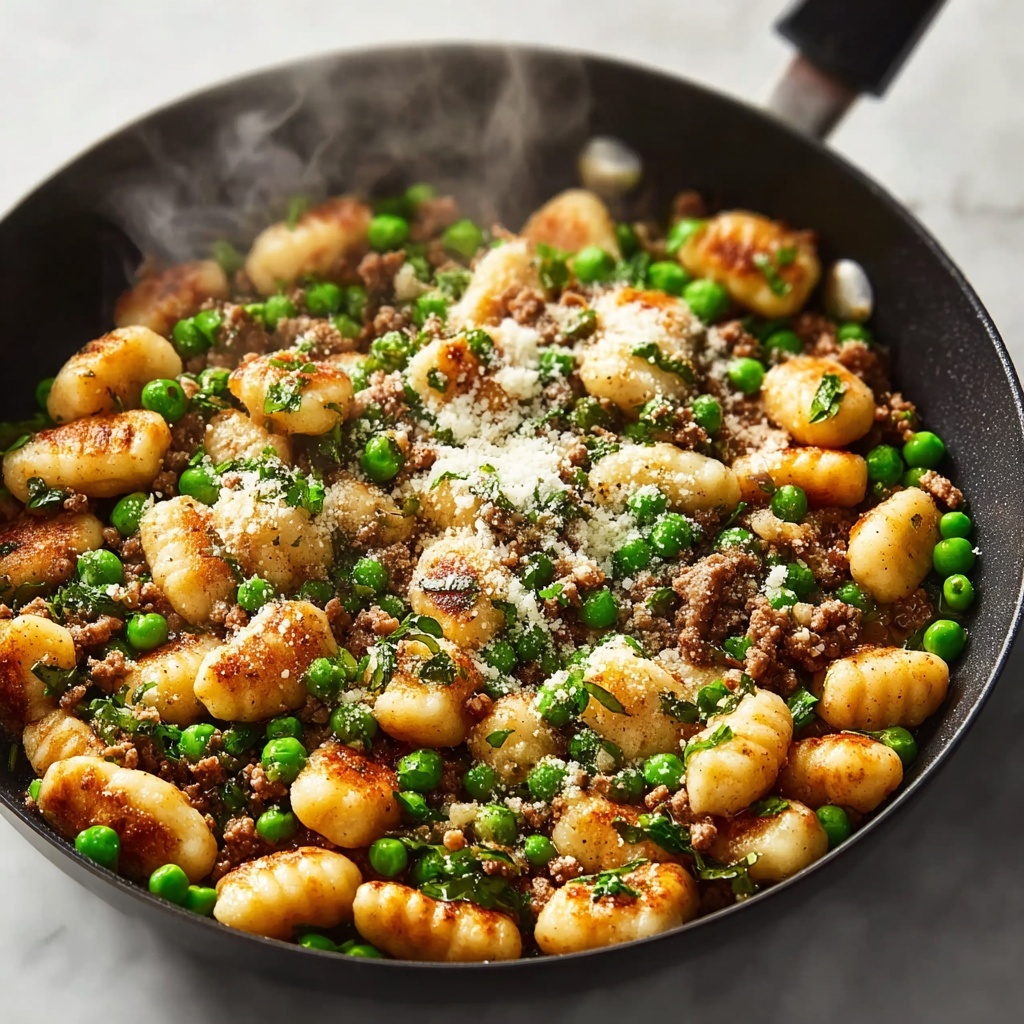 Gnocchi with Peas and Sausage (One-Pan Dinner) Recipe - Recipe Image