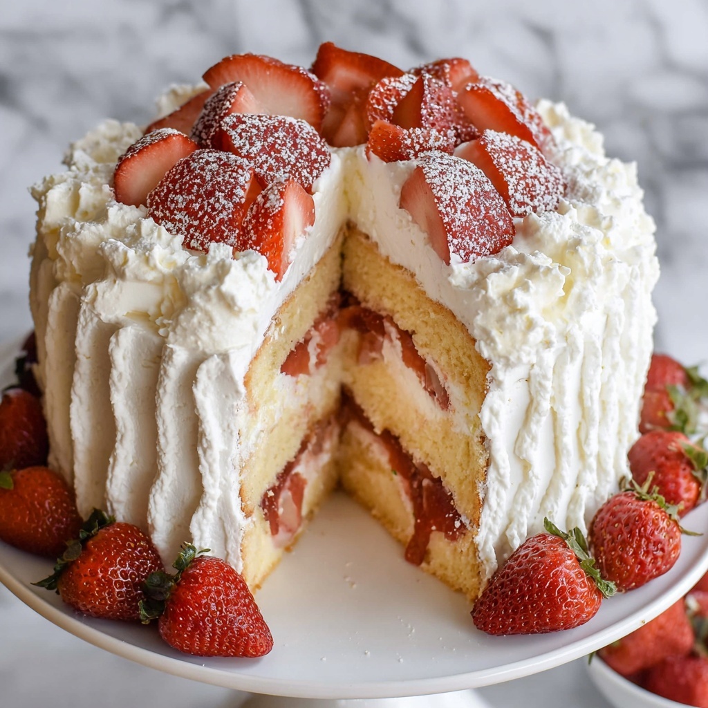 Strawberry Angel Cake Recipe - Recipe Image