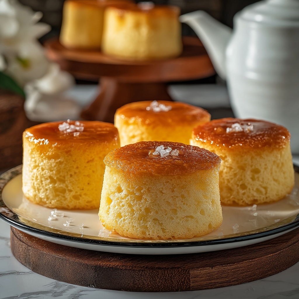 Mini Chinese Sponge Cakes with Nuts, Granola, and Fresh Berries Recipe - Recipe Image