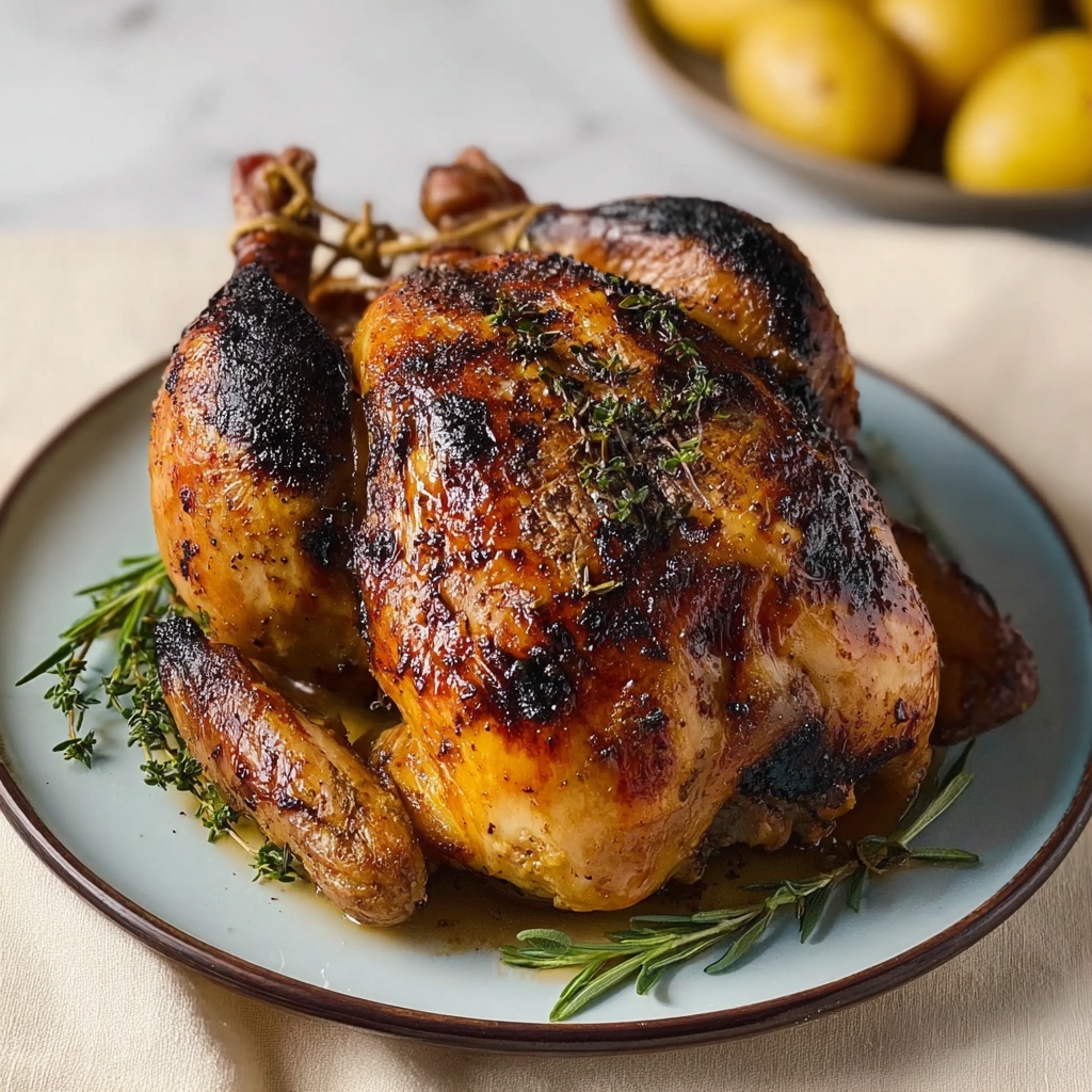 Roast Tarragon Chicken with Crispy Skin Recipe - Recipe Image
