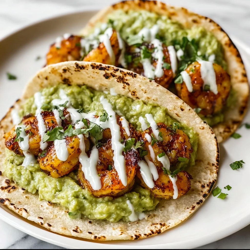 Spicy Shrimp Tacos with Garlic Cilantro Lime Slaw Recipe - Recipe Image