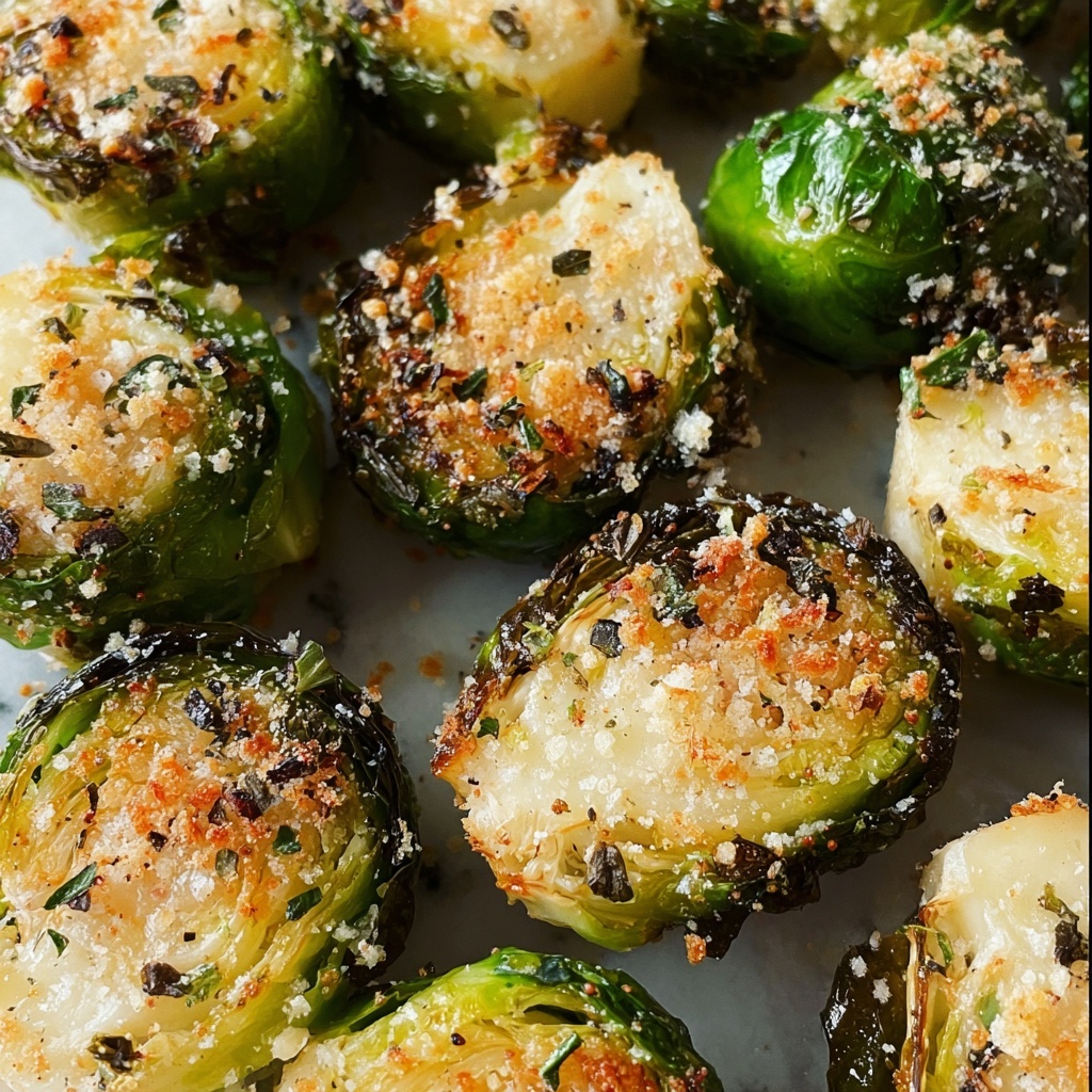Easy Garlic Parmesan Roasted Brussels Sprouts Recipe - Recipe Image