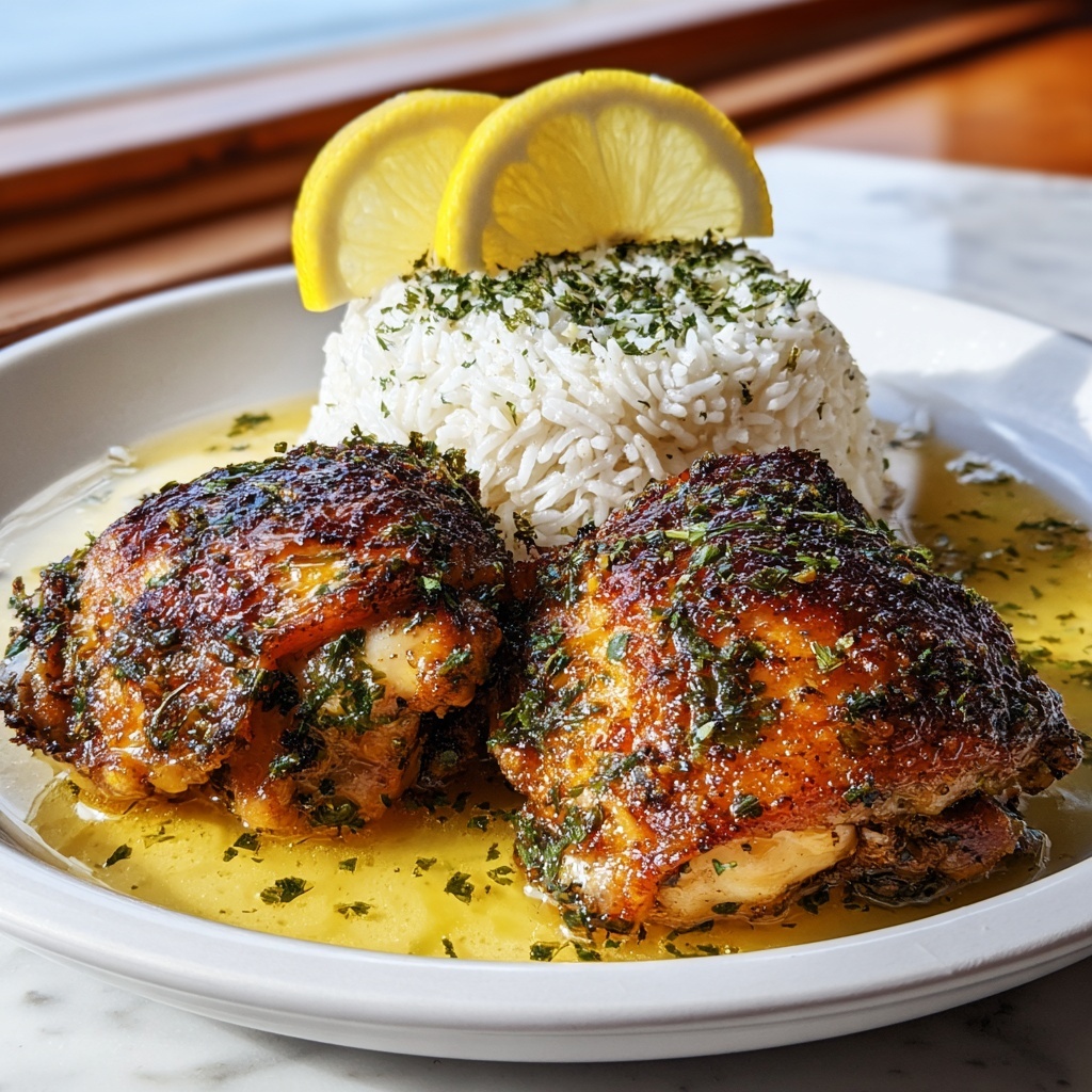 Crockpot Lemon Garlic Chicken Thighs Recipe - Recipe Image