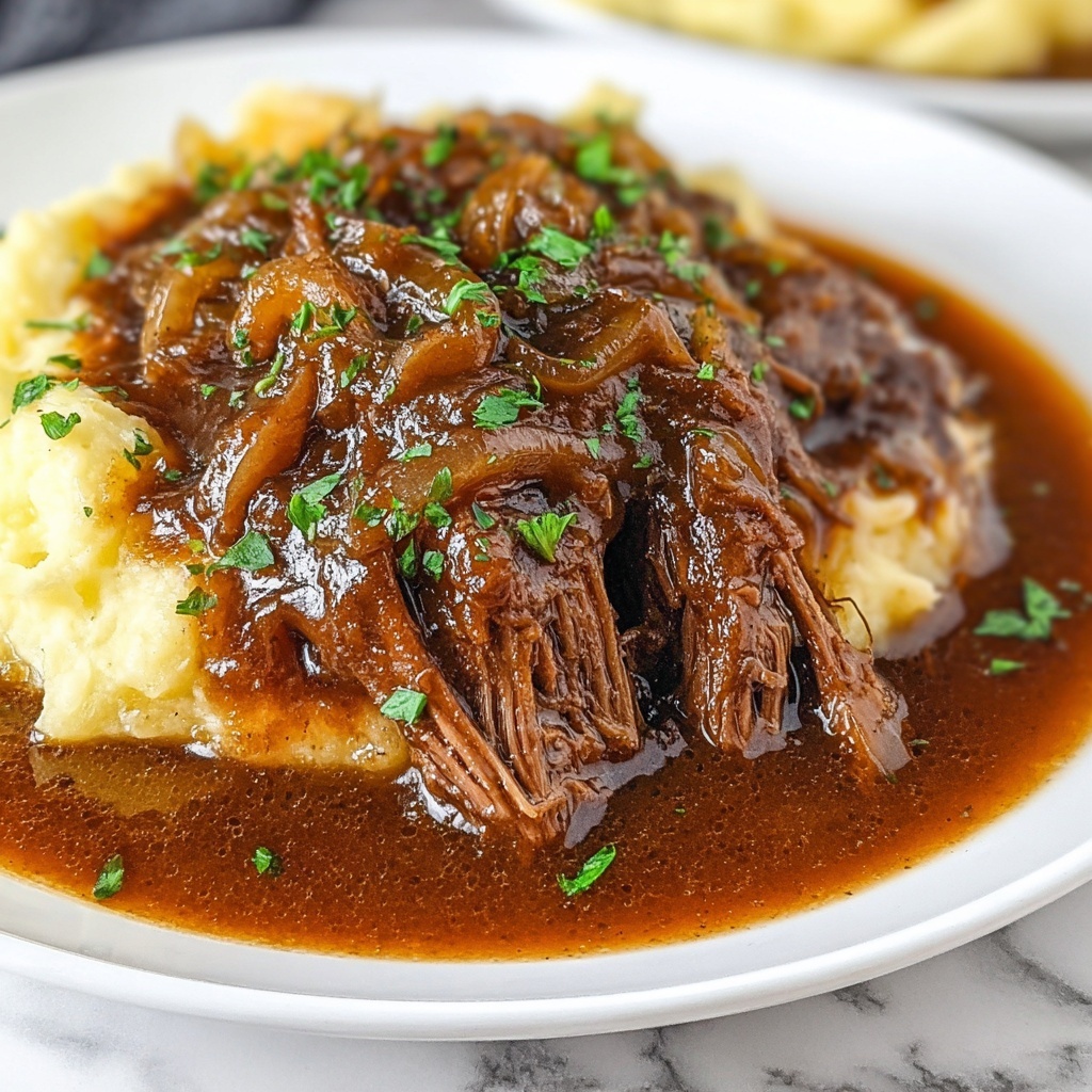 Slow Cooker French Onion Pot Roast Recipe - Recipe Image