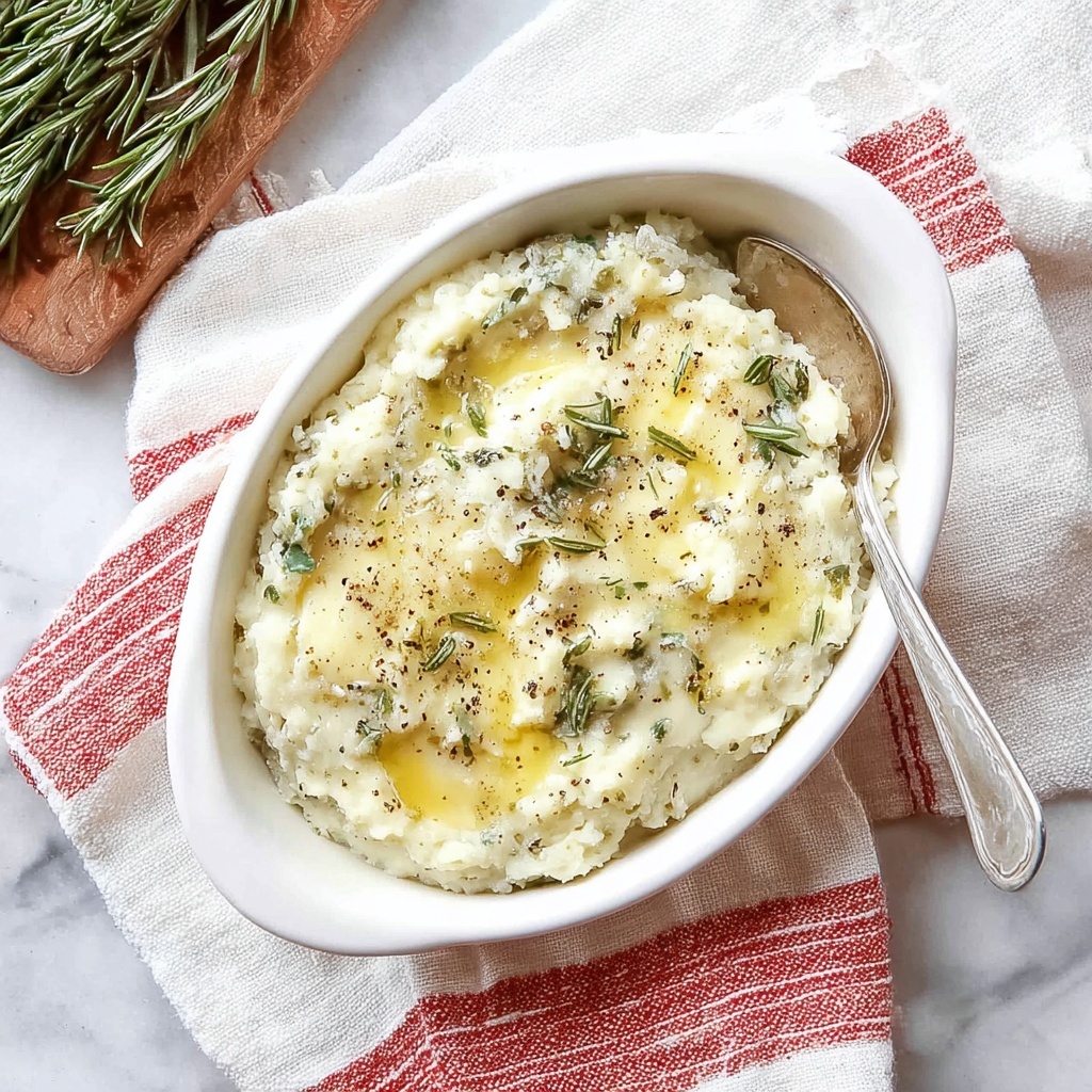 Rosemary Blue Cheese Mashed Potatoes - Recipe Image
