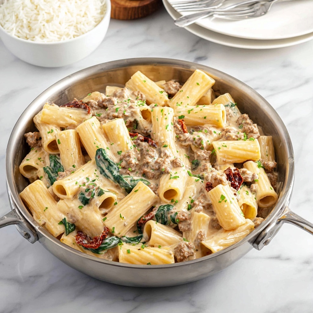 Creamy Italian Sausage Pasta Recipe - Recipe Image