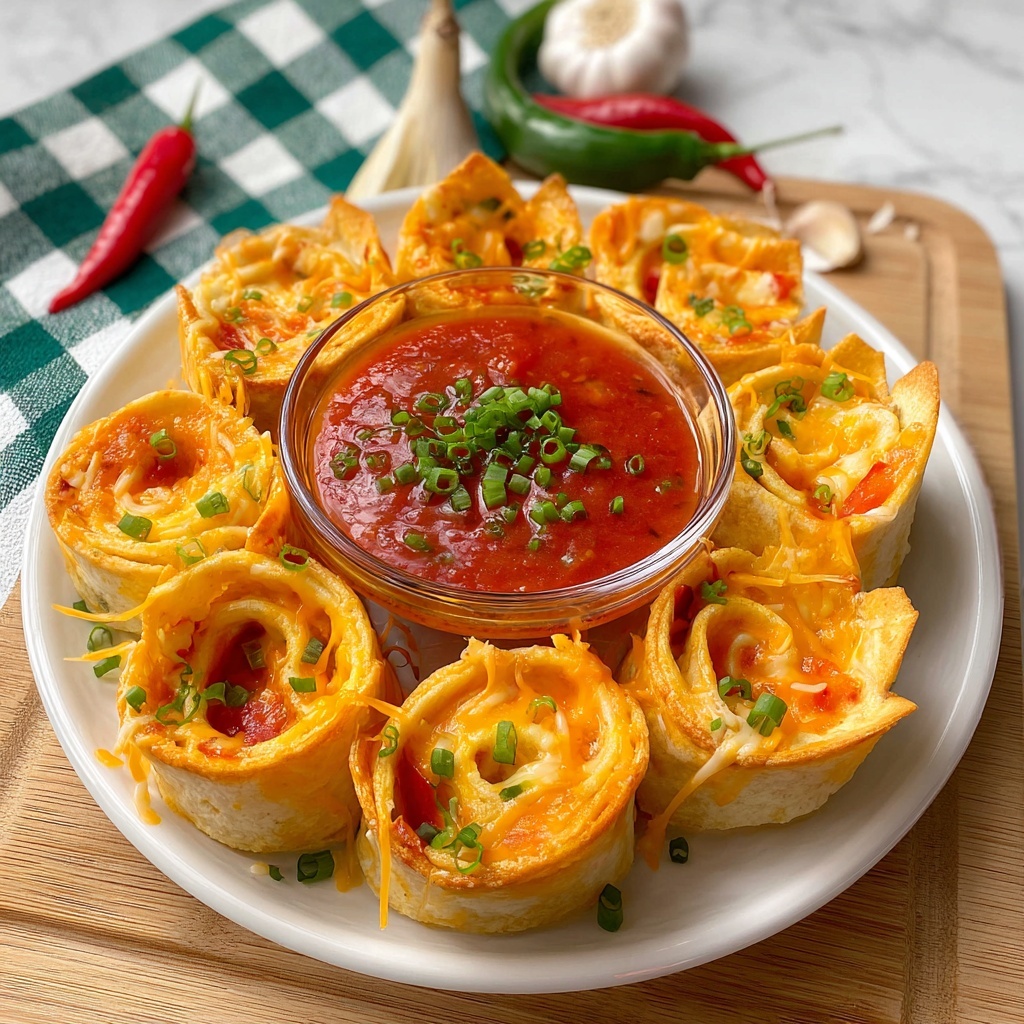 Blooming Chicken Quesadilla Ring Recipe - Recipe Image