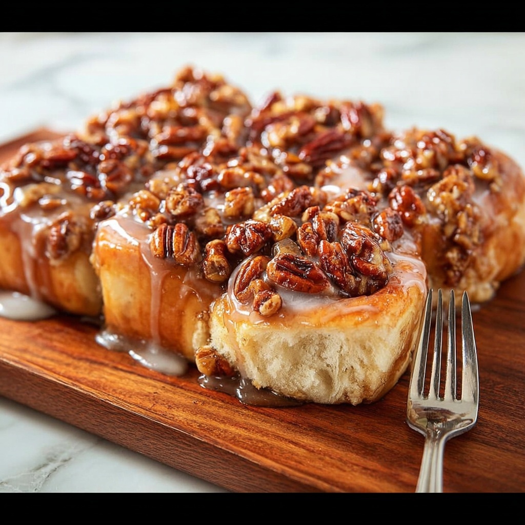 Shortcut Caramel Pecan Cinnamon Rolls Recipe - Recipe Image