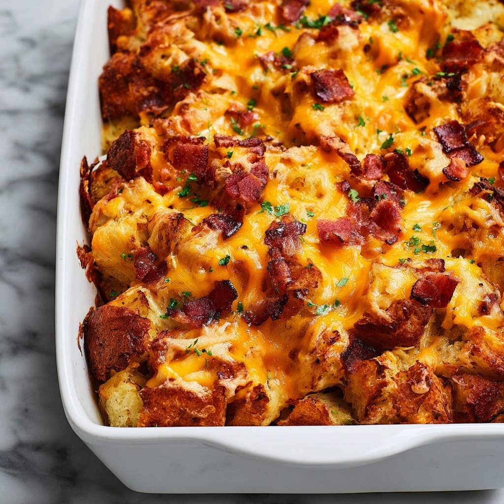 Bacon, Egg, and Cheese Croissant Bake Recipe - Recipe Image