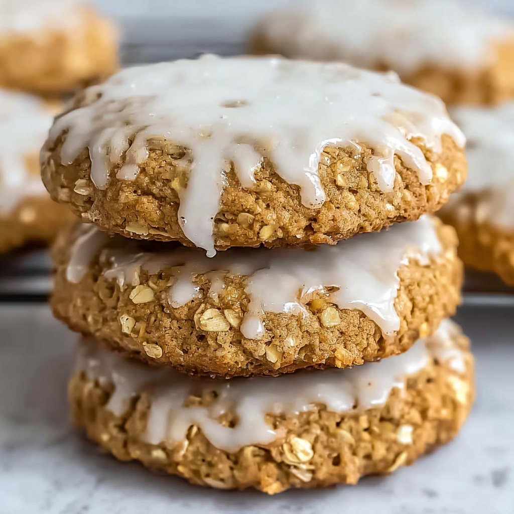Iced Oatmeal Cookies Recipe - Recipe Image