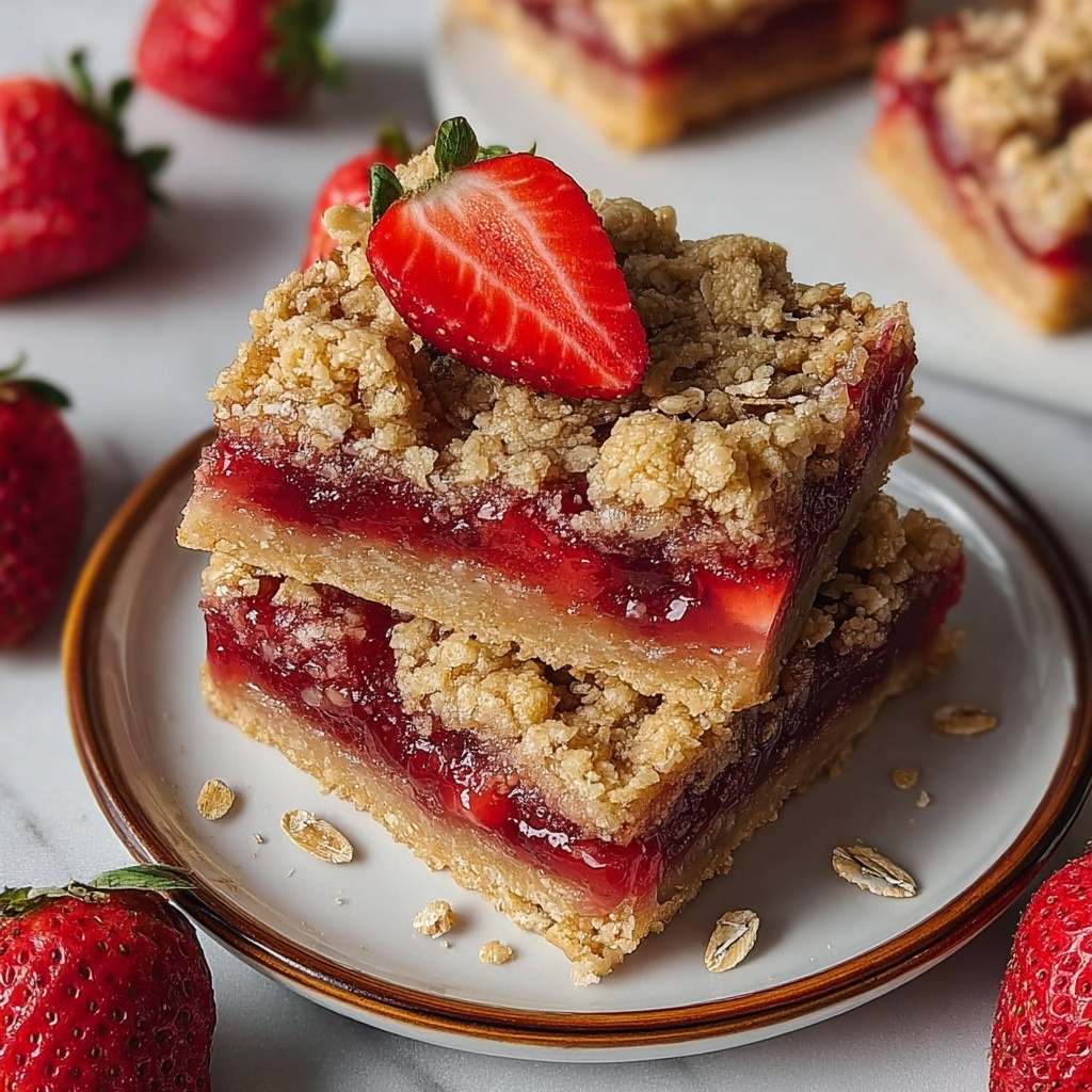 Healthy Strawberry Oatmeal Bars Recipe - Recipe Image