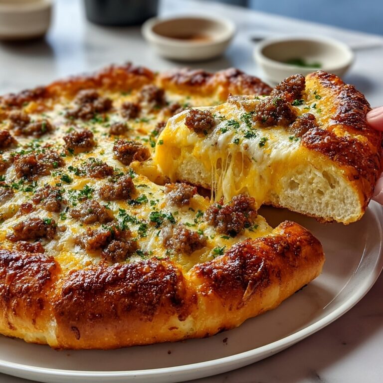 Sausage Gravy Crescent Roll Breakfast Pizza Recipe