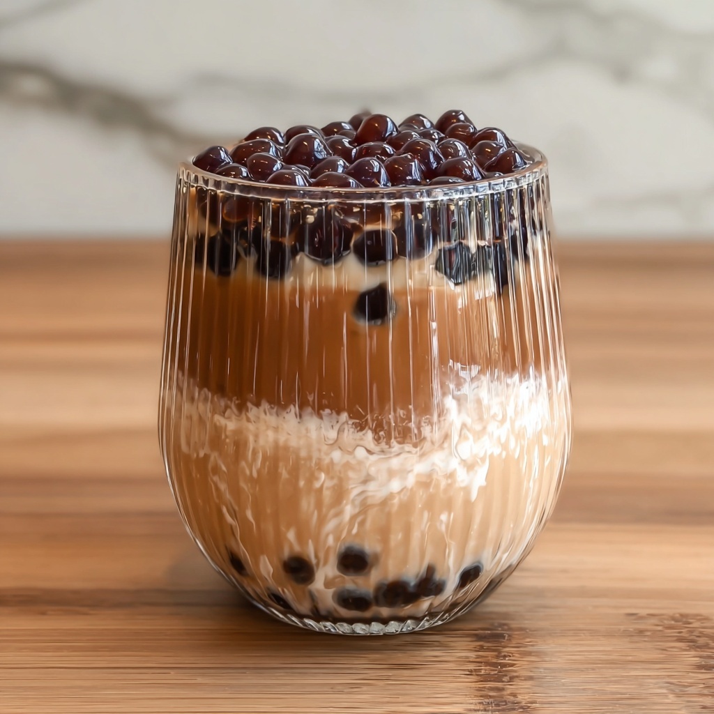 Cozy Red Bean & Black Sesame Milk Tea for Refreshing Sips Recipe - Recipe Image