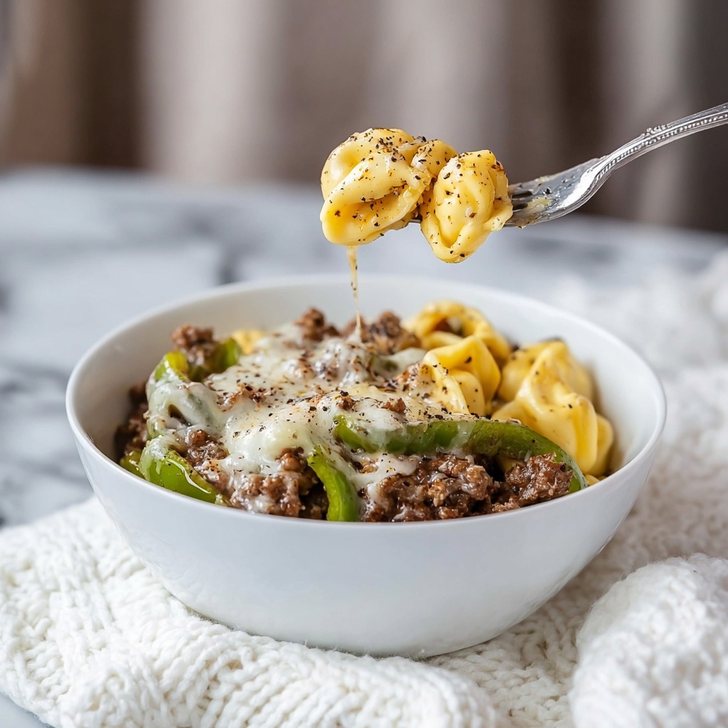 Cheesesteak Tortellini Recipe - Recipe Image