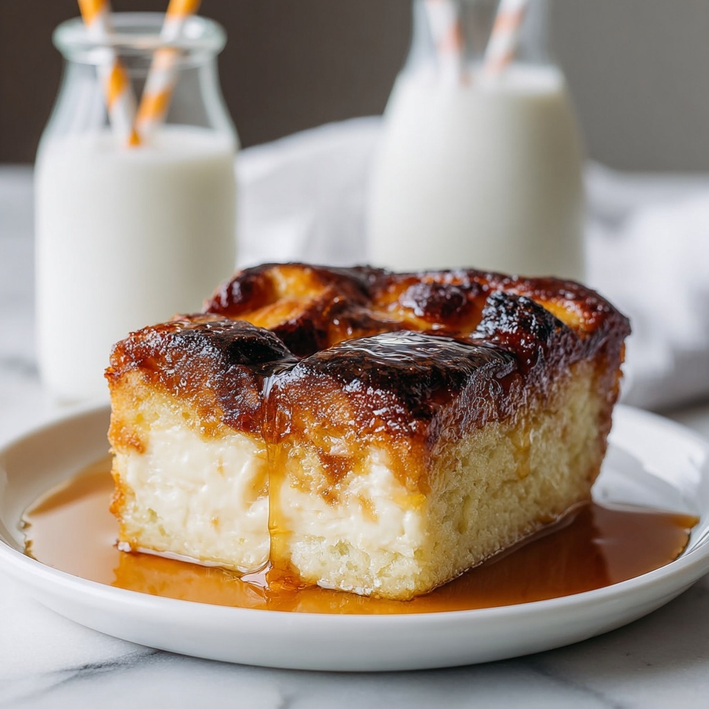 Croissant Bread Pudding with Orange Zest and Caramel Sauce Recipe - Recipe Image