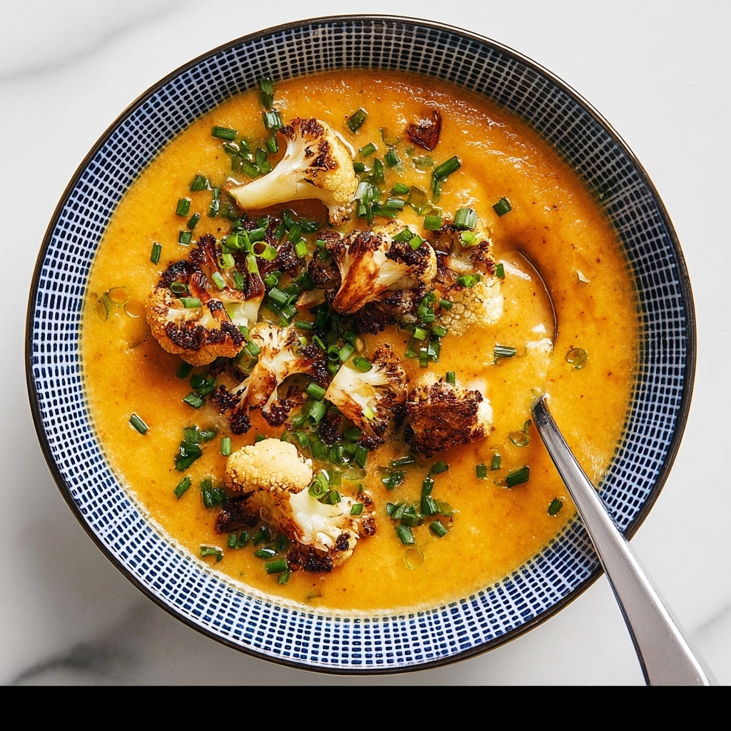 Sweet Potato Soup with Roasted Cauliflower Crumbles Recipe - Recipe Image