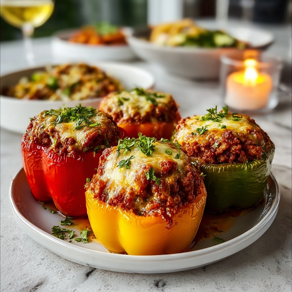 Easy Baked Stuffed Peppers Recipe - Recipe Image