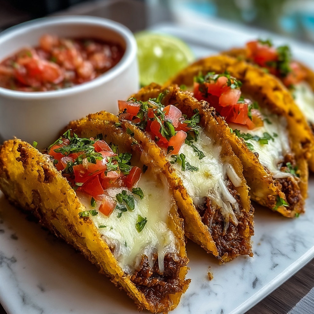 Oven Baked Cheesy Tacos Recipe - Recipe Image