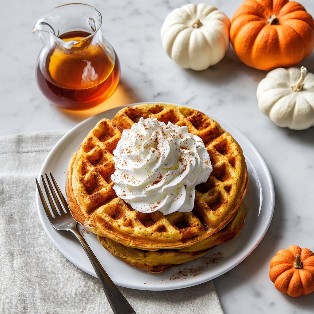 Pumpkin Waffles with Cottage Cheese and Oat Flour Recipe - Recipe Image