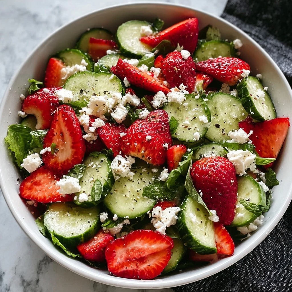 Refreshing Strawberry Cucumber Salad with Feta Bliss Recipe - Recipe Image