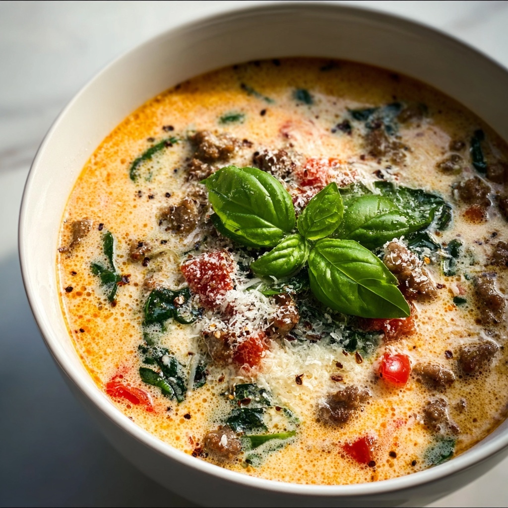 Delicious Parmesan Beef Sausage Ditalini Soup Recipe - Recipe Image