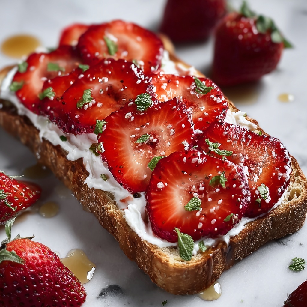 Roasted Strawberry Whipped Ricotta Toast Recipe - Recipe Image