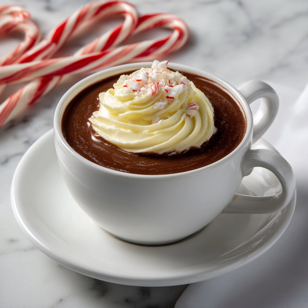Rich Peppermint Hot Chocolate Recipe - Recipe Image