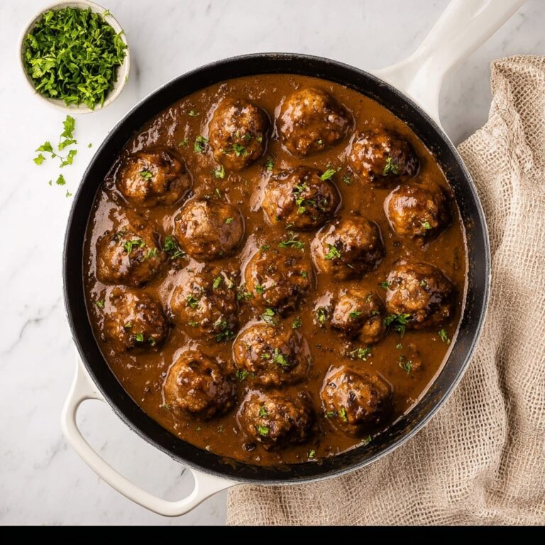 Meatballs and Savory Gravy Recipe