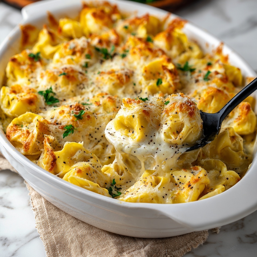 Alfredo Tortellini Bake Recipe - Recipe Image