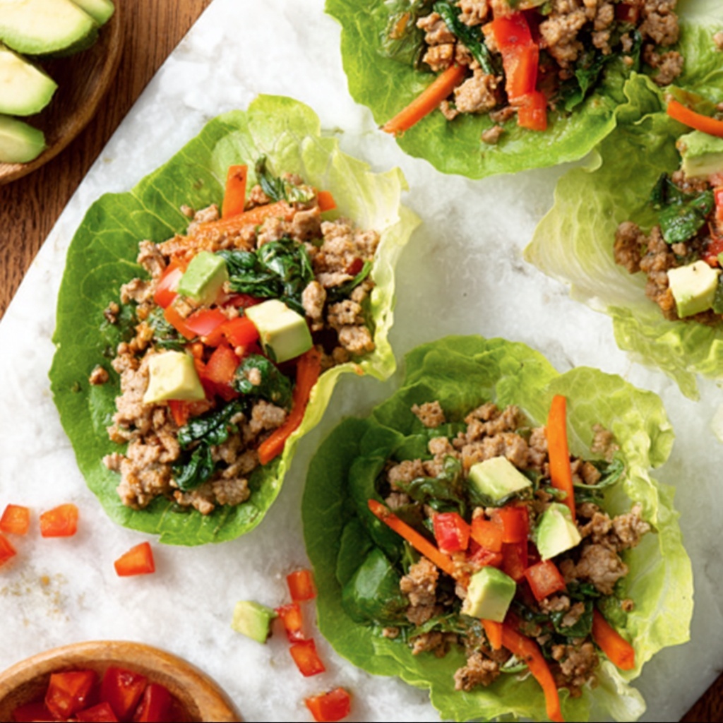 Citrus Herb Turkey Lettuce Wraps Recipe - Recipe Image
