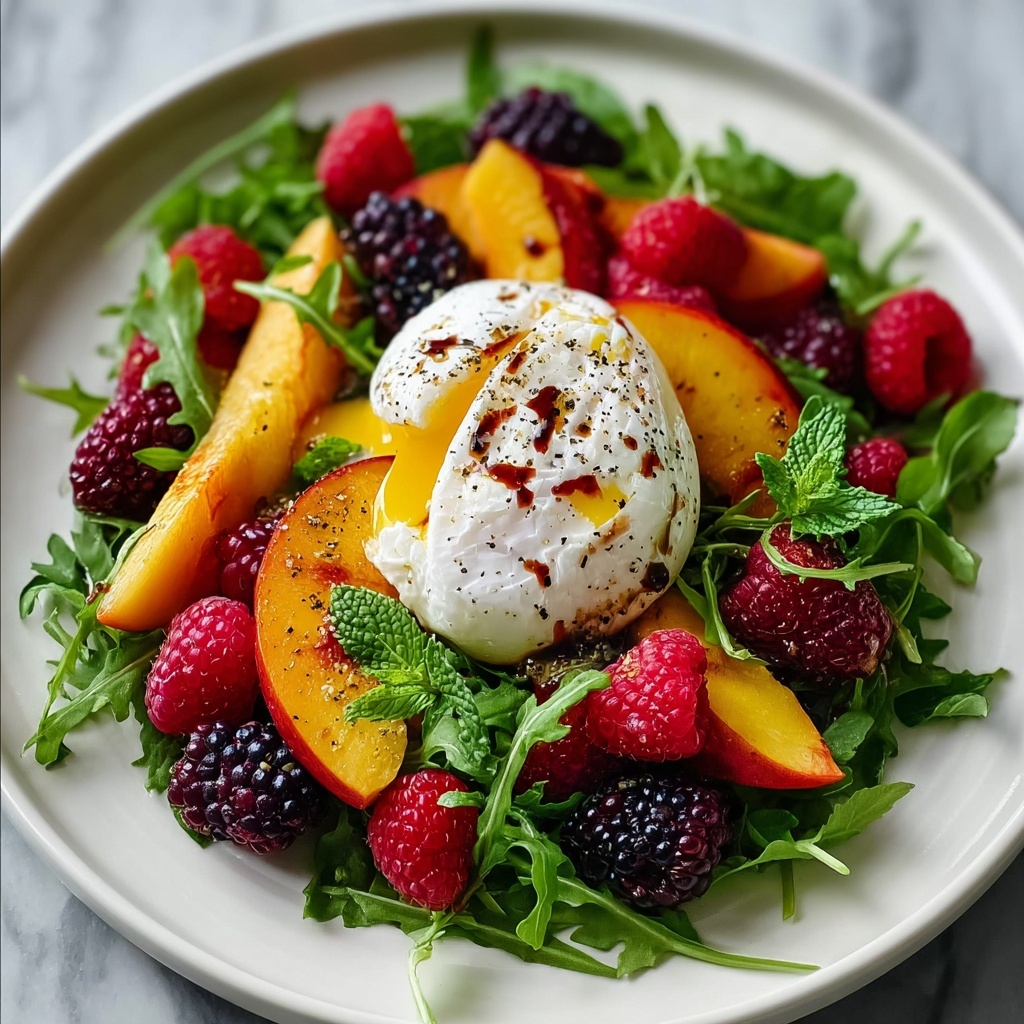 Peach Burrata Salad with Balsamic Glaze and Fresh Basil Recipe - Recipe Image