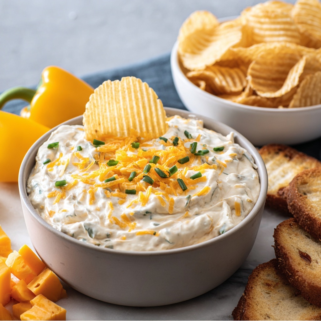 Cheesy Chive Warm Dip Recipe - Recipe Image