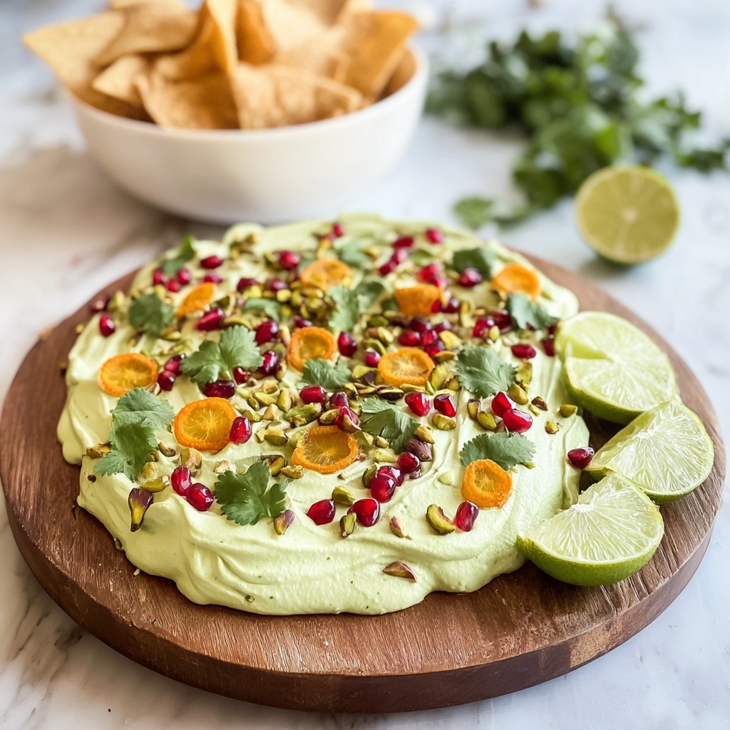 Creamy Avocado Board with Habanero, Pomegranate, Pistachios, and Cilantro Recipe - Recipe Image