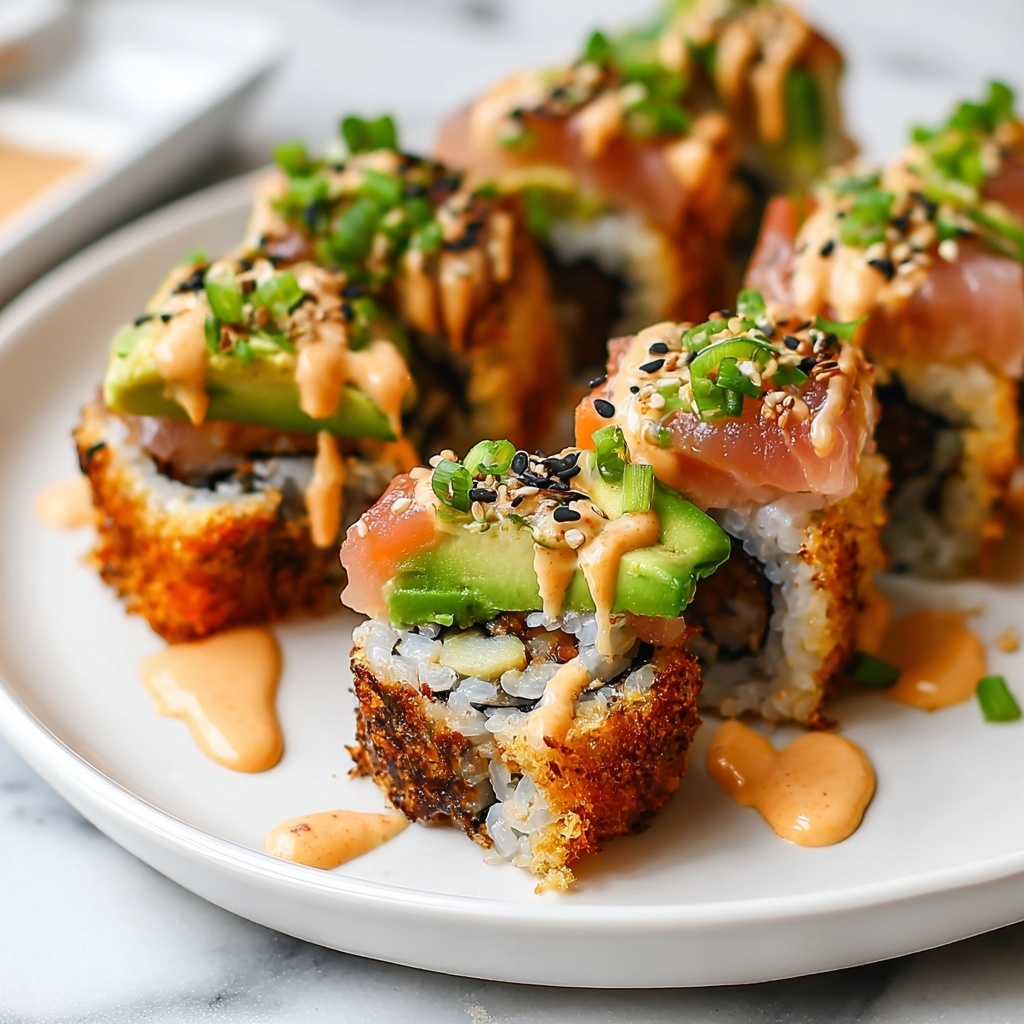 Crispy Rice Sushi Cupcakes with Smoked Salmon and Avocado Recipe - Recipe Image