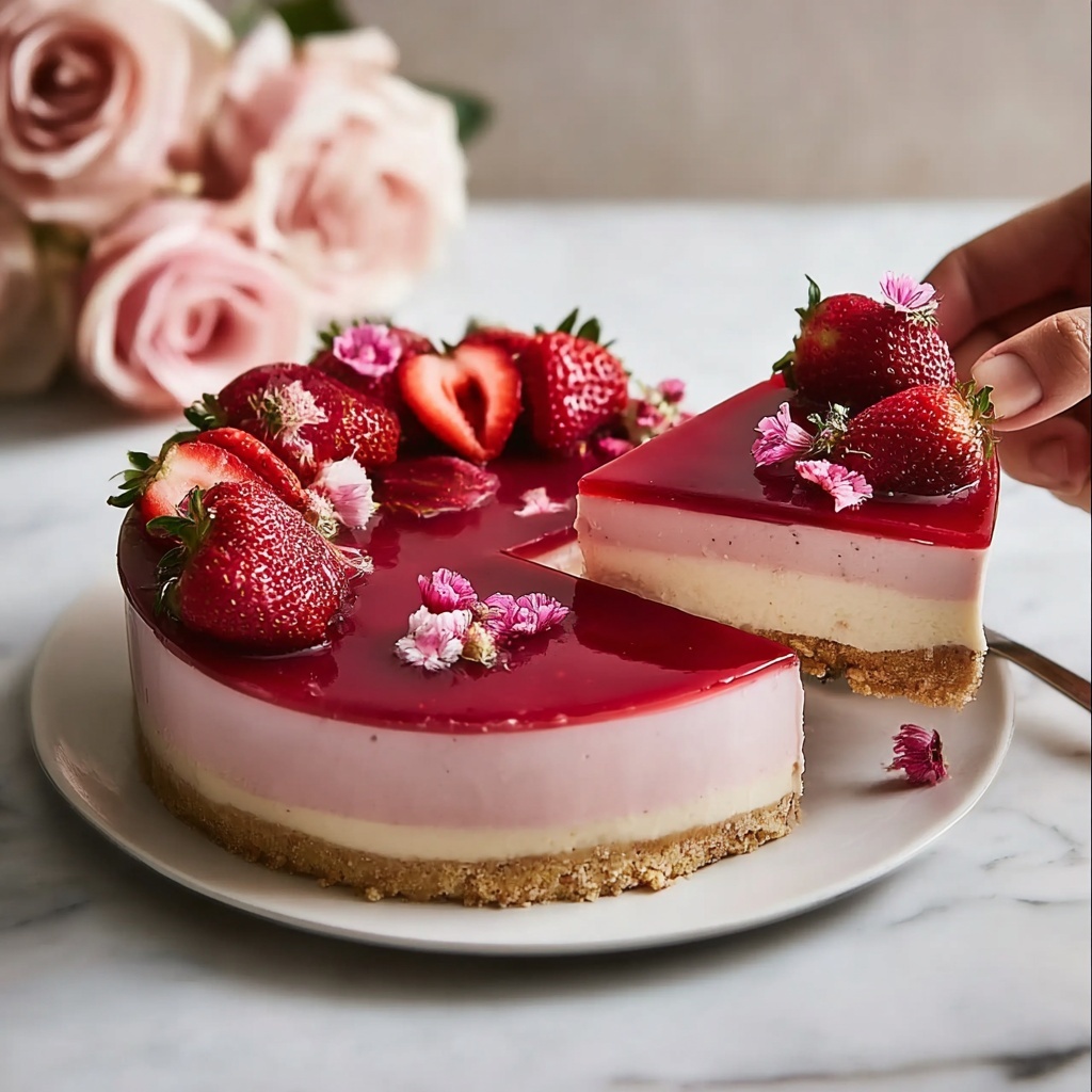 Vibrant Vegan Strawberry Cheesecake Delight Recipe - Recipe Image