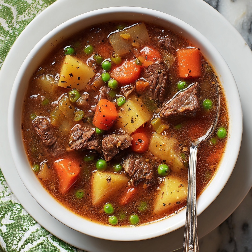 Old-Fashioned Vegetable Beef Soup Recipe - Recipe Image