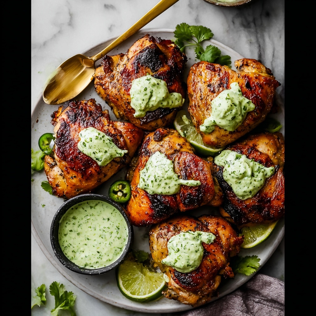 Peruvian Chicken with Cilantro Green Sauce Recipe - Recipe Image