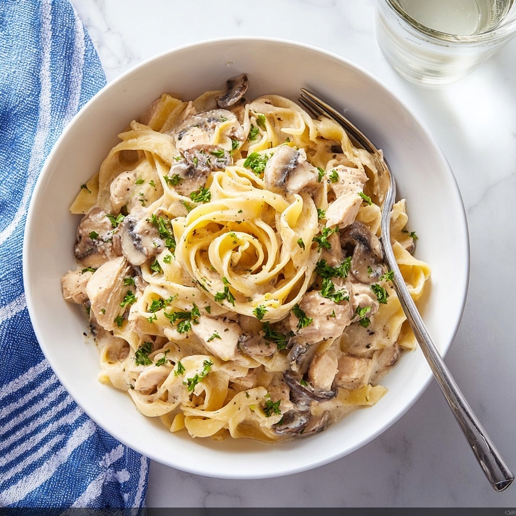 Chicken Mushroom Alfredo Recipe - Recipe Image
