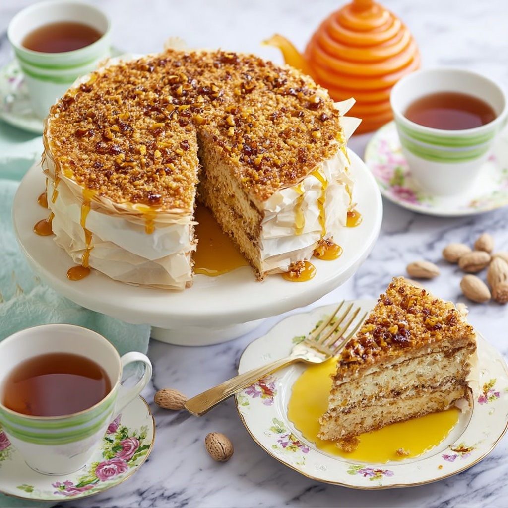 Pistachio Honey Baklava Cheesecake Recipe - Recipe Image