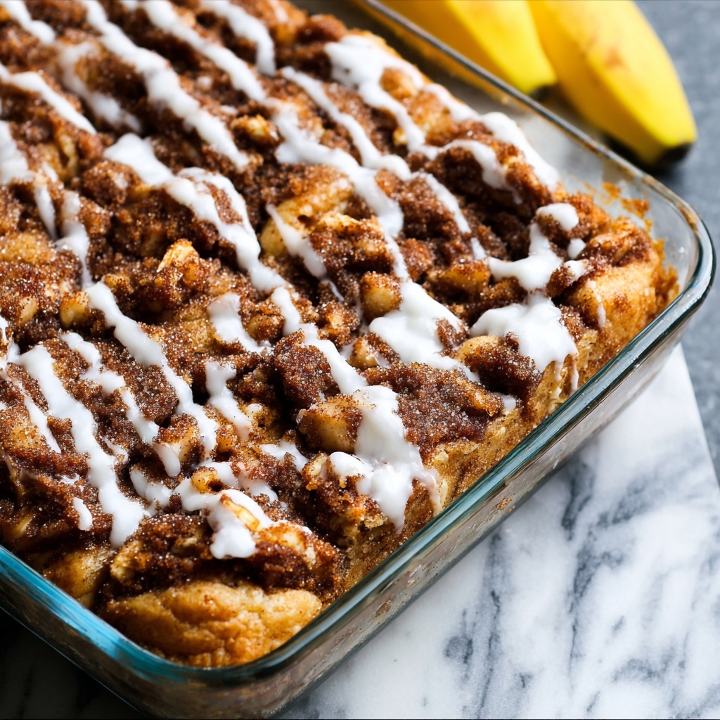 Banana Cinnamon Roll Cake - Recipe Image