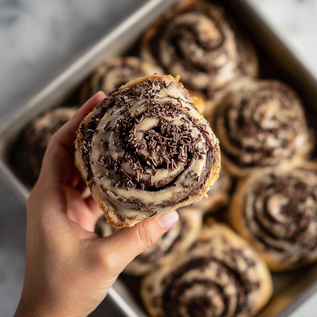 Chocolate Cinnamon Rolls with Cream Cheese Frosting Recipe - Recipe Image