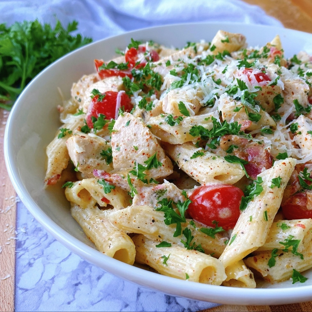 Baked Boursin Cajun Chicken Pasta Recipe - Recipe Image