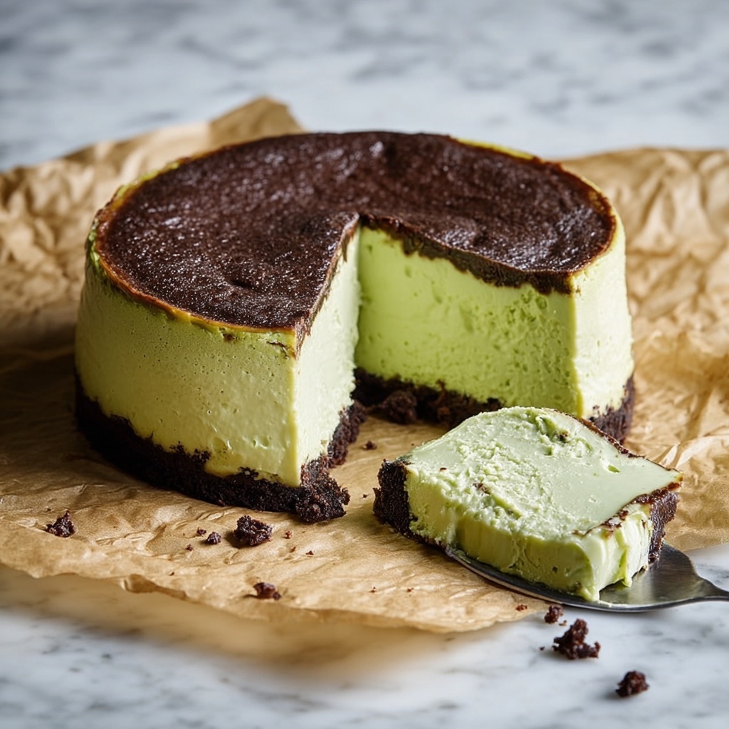Burnt Matcha Cheesecake Recipe - Recipe Image