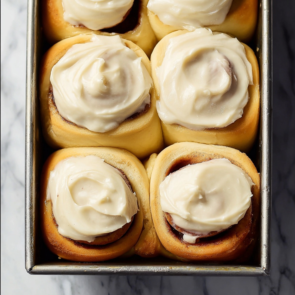 Homemade Cinnamon Rolls with Maple Cream Cheese Frosting Recipe - Recipe Image